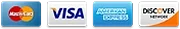 Mastercard, Visa, American Express and Discover accepted